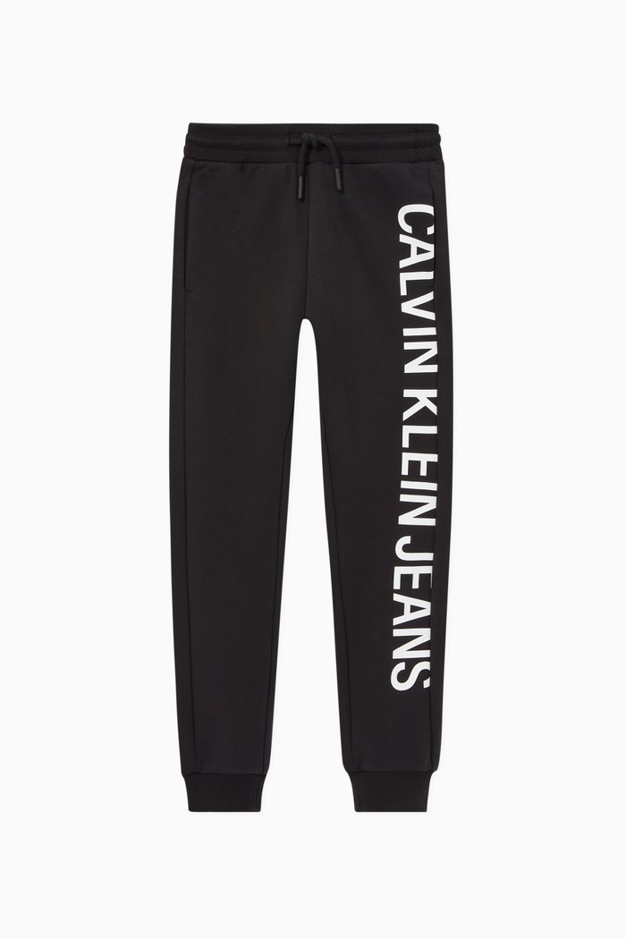 CK Slim Cotton Terry Sweatpants, Black