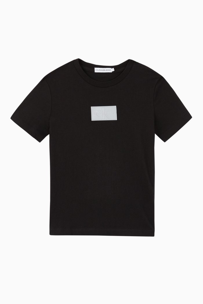 

Reflective Badge Organic Cotton T-Shirt, Black