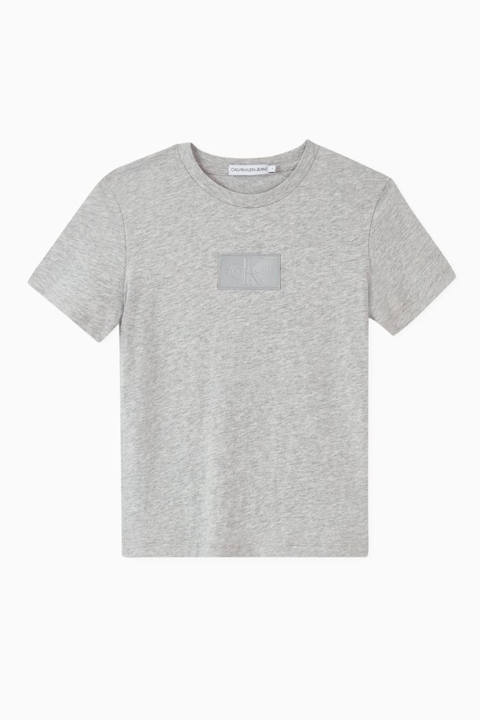 Reflective Badge Organic Cotton T-Shirt, Grey