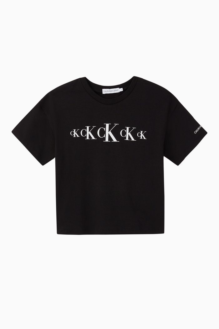 CK Oversized Cotton T-Shirt, Black