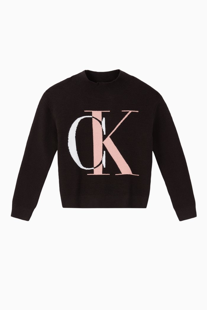 

Monogram Organic Cotton Sweater, Black