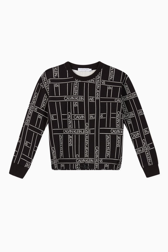 

Logo Tape Organic Cotton Sweatshirt, Black