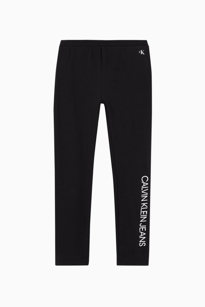 

Logo Organic Jersey Leggings, Black