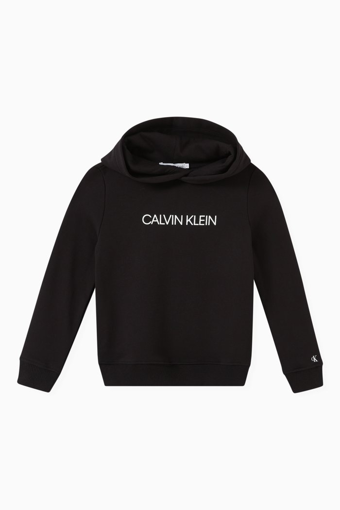 Institutional Logo Hoodie, Black