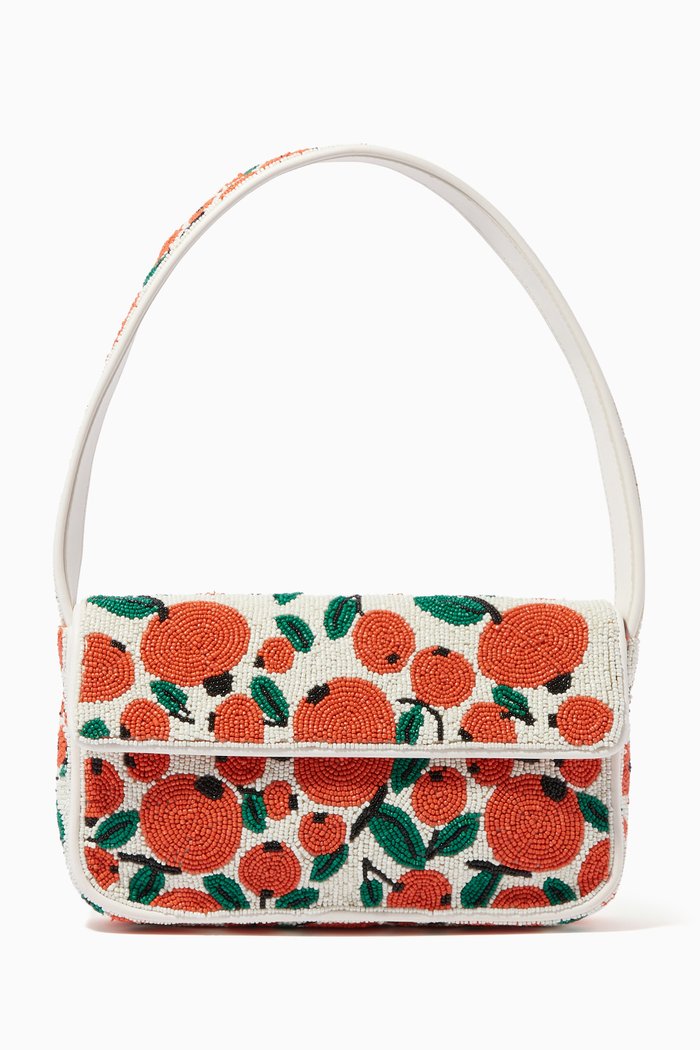

Tommy Shoulder Bag in Glass Beads, Orange