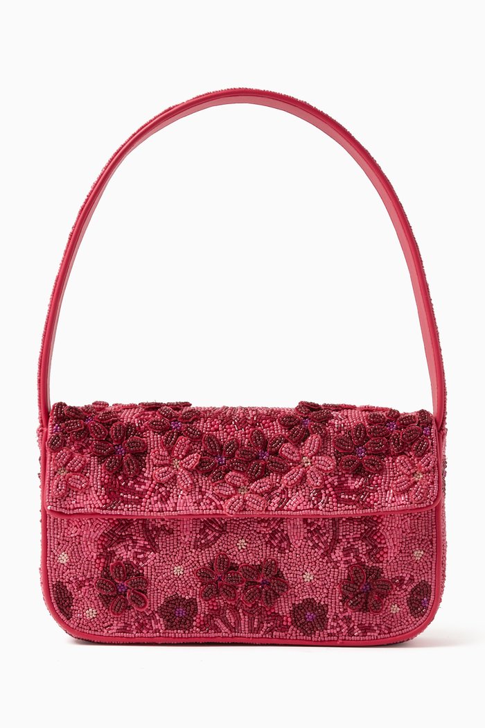 

Tommy Beaded Fringe Shoulder Bag, Pink