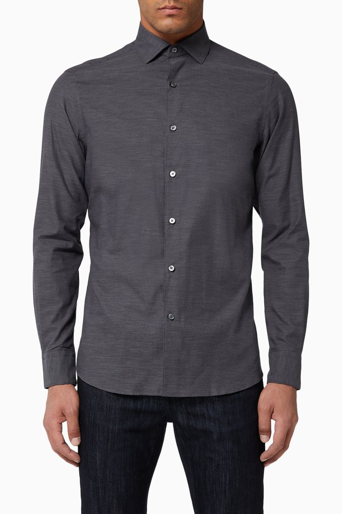 

Premium Cotton Shirt, Grey