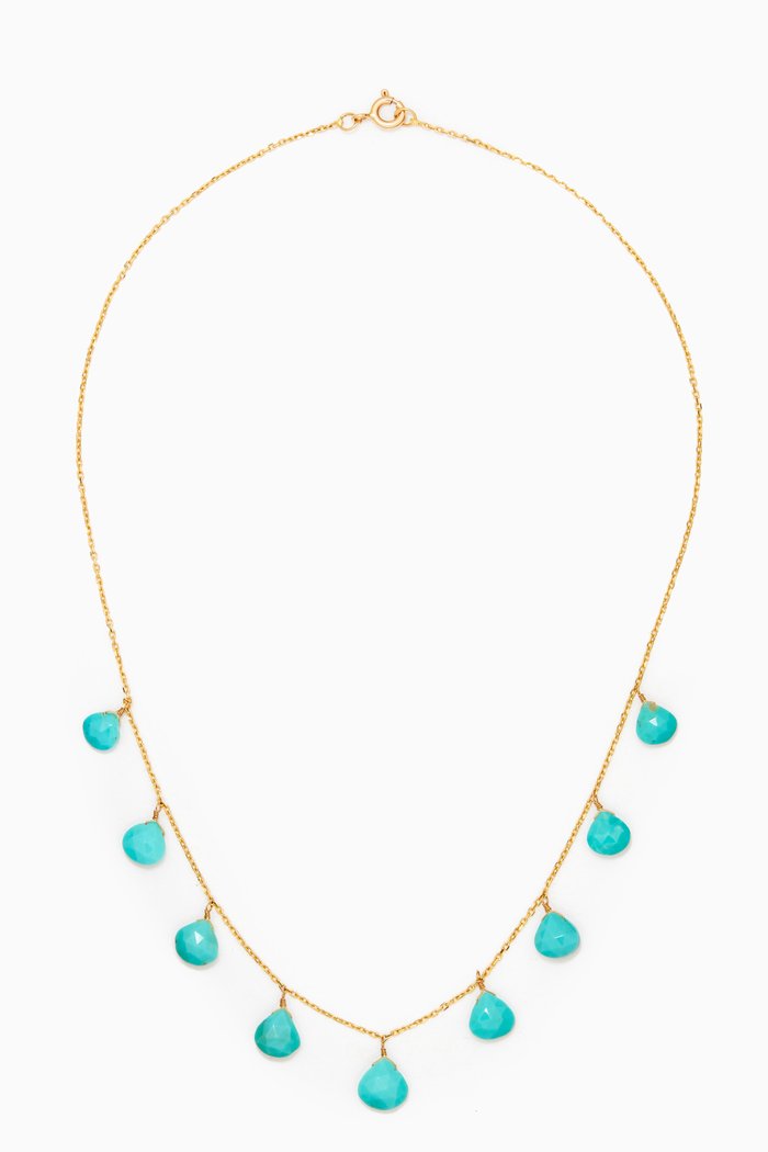 

Charm Necklace in 18kt Yellow Gold, Blue
