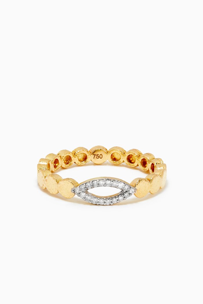 

Diamond Studded Ring in 18kt Yellow Gold