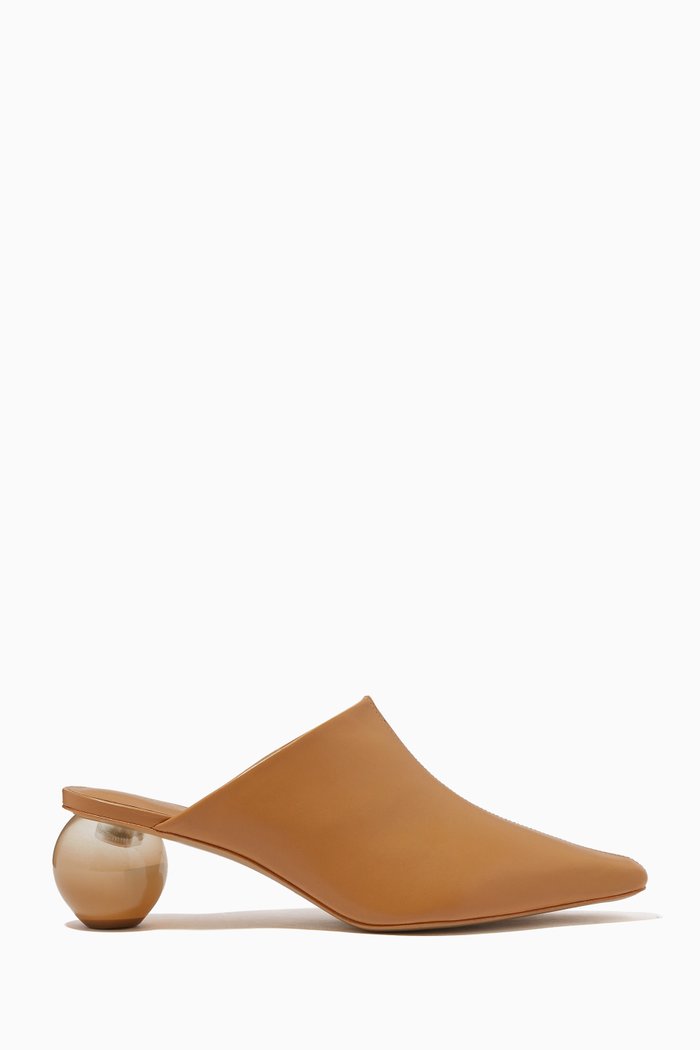 

Amelia Mules in Leather, Neutral