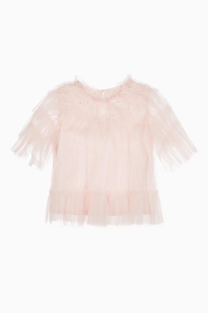 

Musette Tulle Blouse, Pink