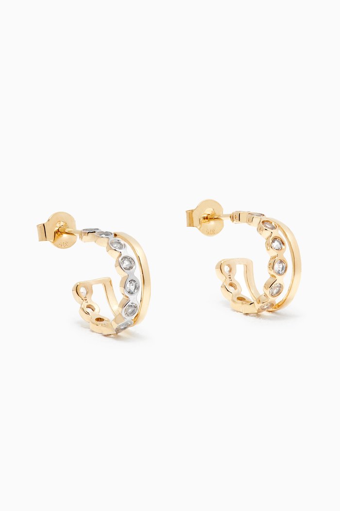 

Lazy Girl Hoop Earrings in 18kt Yellow Gold Vermeil