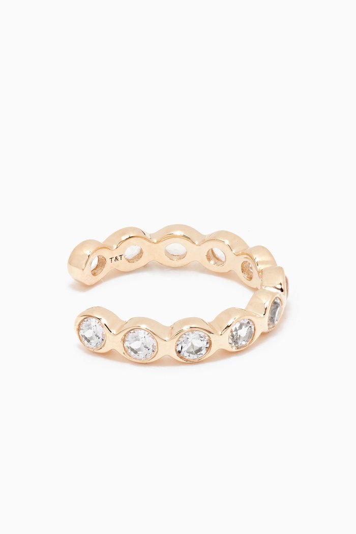 

Constellation Topaz Single Ear Cuff in 18kt Yellow Gold Vermeil, White