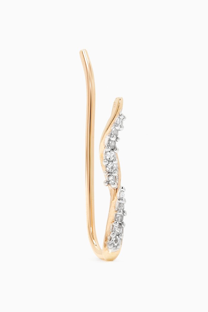 Seaweed Topaz Single Slider in 18kt Yellow Gold Vermeil
