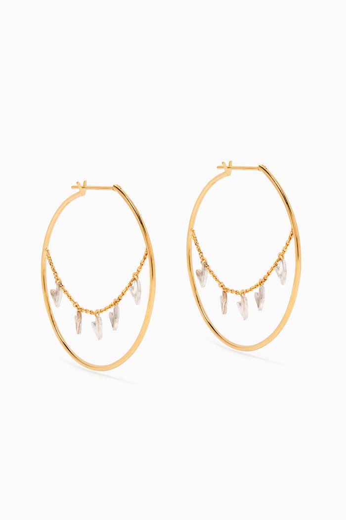 

Honey Honey Hoop Earrings in 18kt Yellow Gold Vermeil