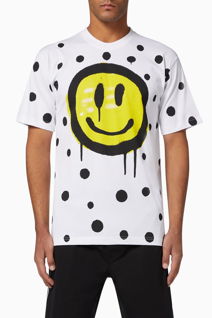 

Smiley Vandal Cotton T-Shirt, White