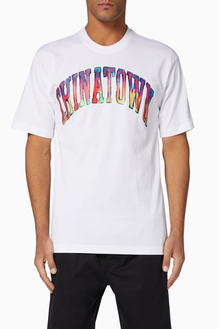 

Watercolor Arc Cotton T-Shirt, White