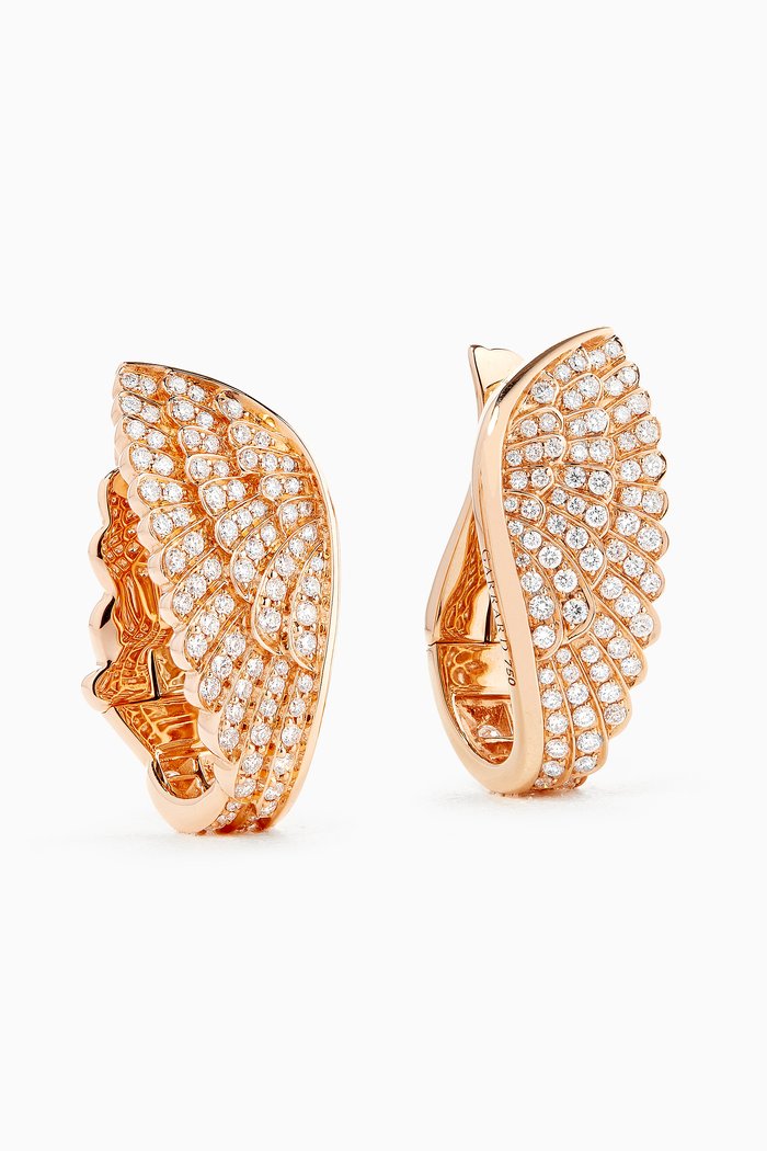 

Wings Classic Large Wrap Earrings in 18kt Rose Gold