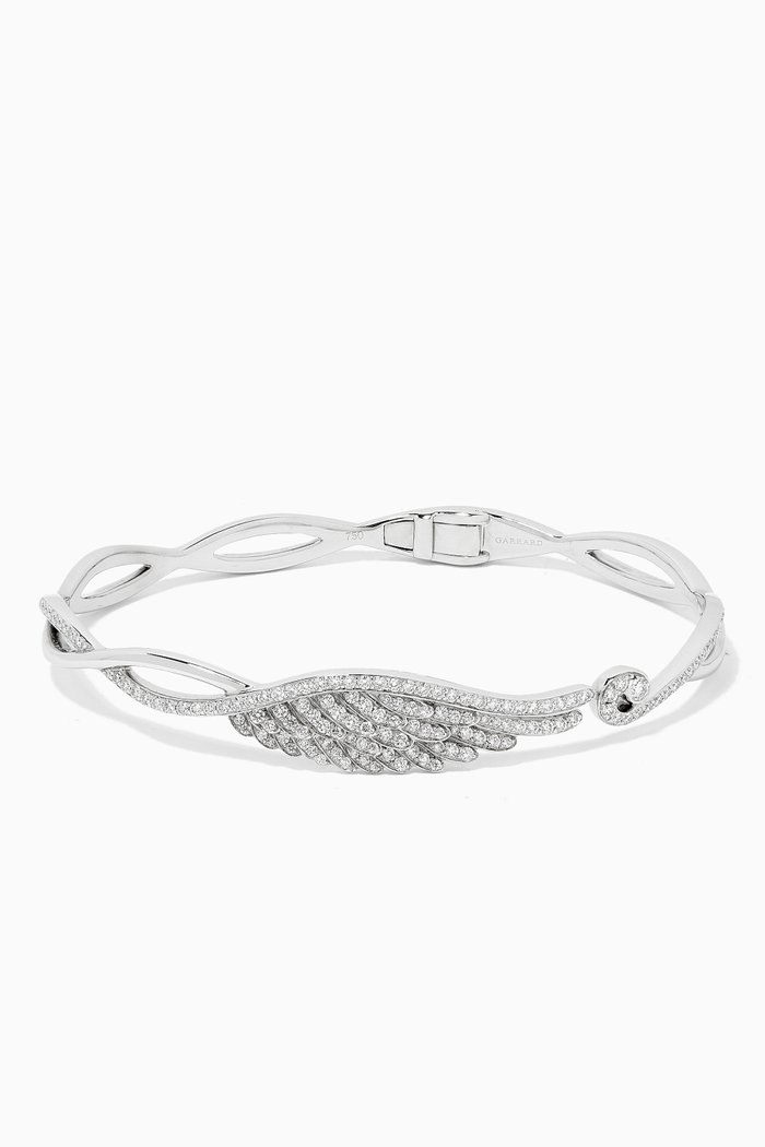 

Wings Embrace Bangle in 18kt White Gold
