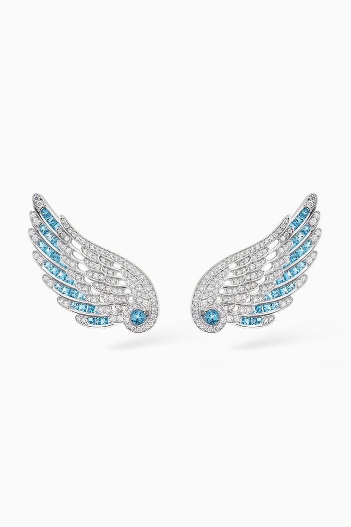 

Wings Embrace Diamond Ear Climbers in 18kt White Gold