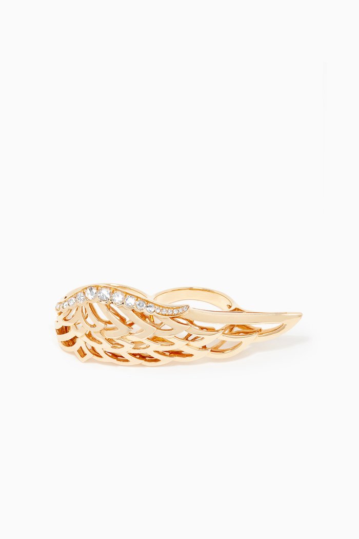 

Wings Lace Double Ring in 18kt Yellow Gold
