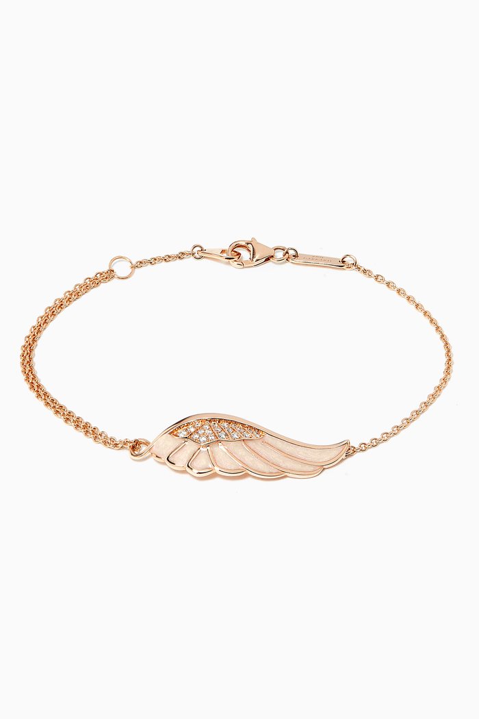 

Wings Reflection 'Spring' Bracelet in 18kt Rose Gold, Pink