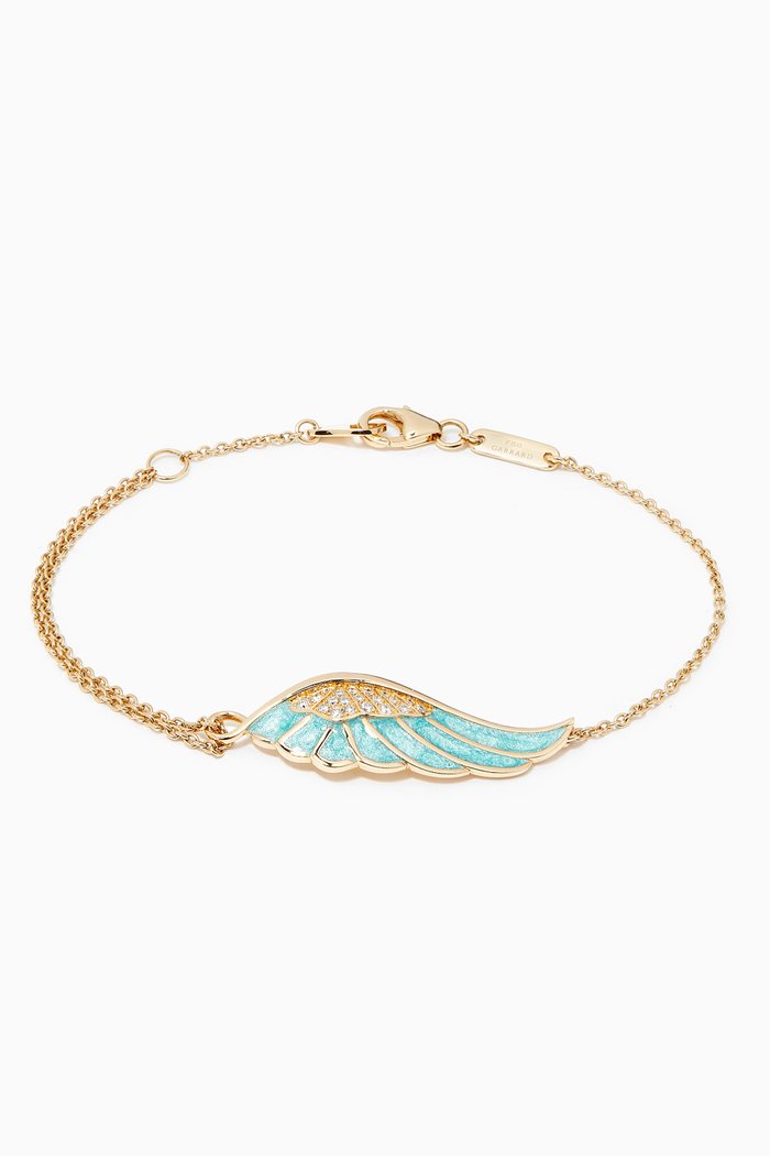 

Wings Reflection 'Summer' Bracelet in 18kt Yellow Gold, Blue