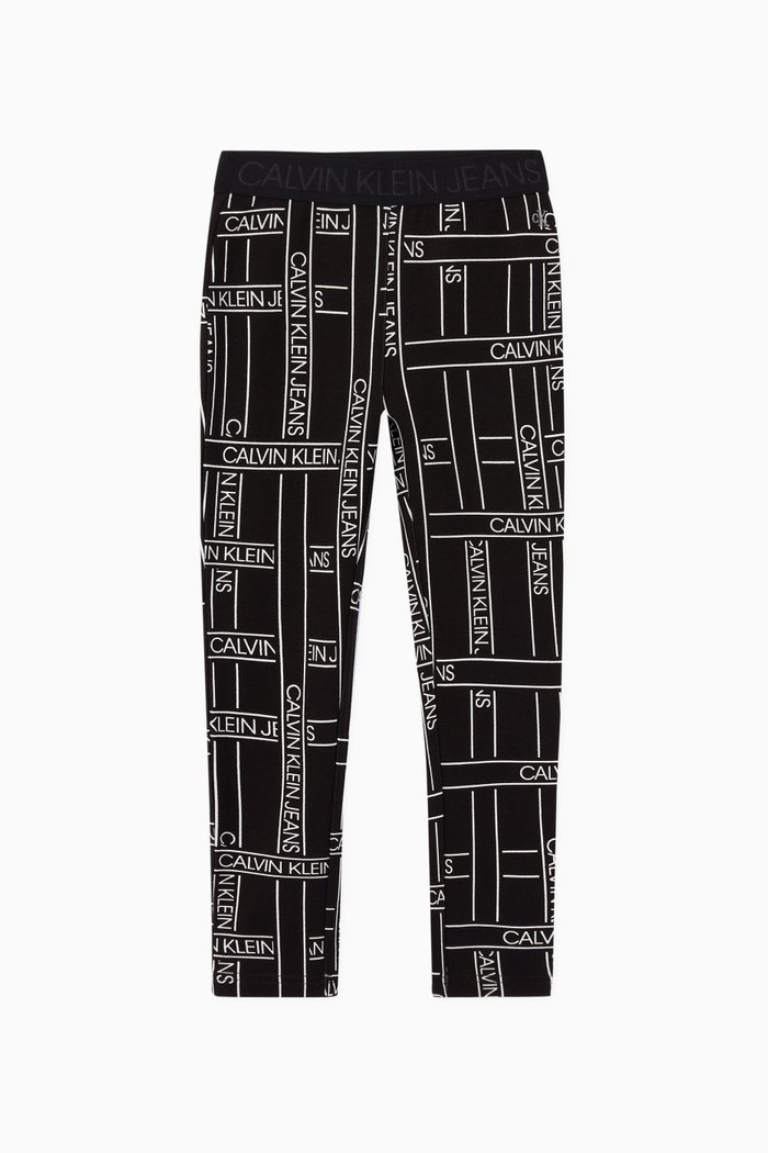 

Logo Tape Punto Roma Leggings, Black