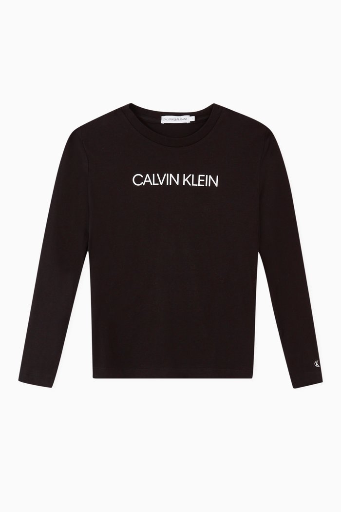 

Institutional Logo Long Sleeve T-Shirt, Black