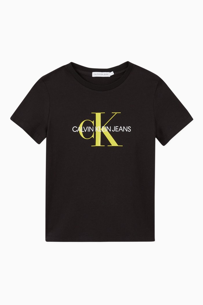 

Monogram Logo Organic Cotton T-shirt, Black