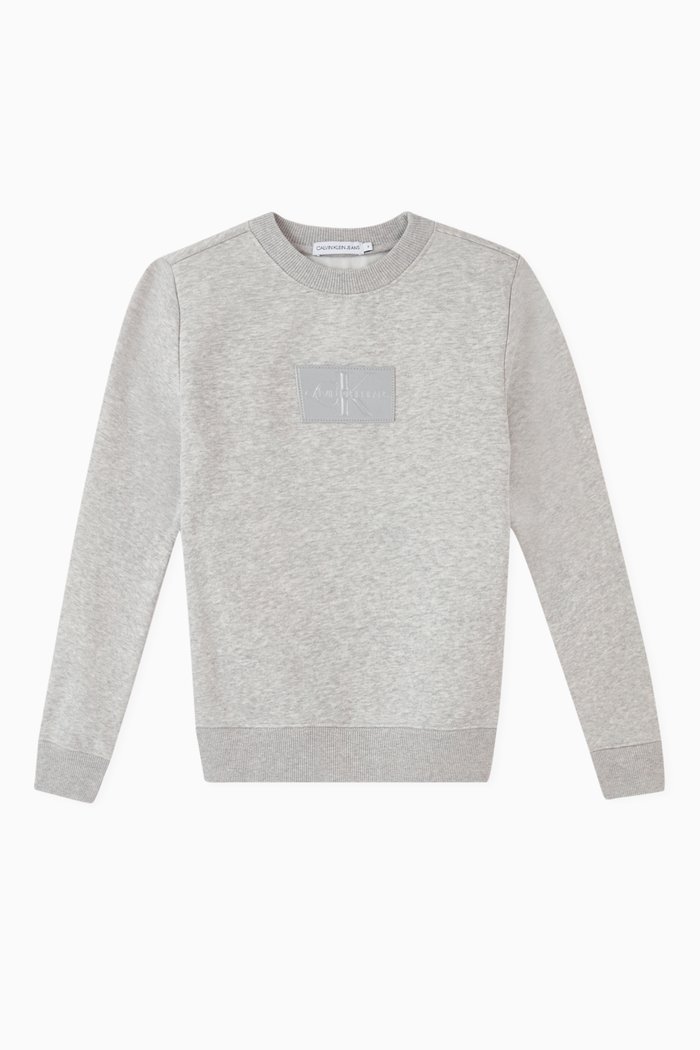 

Logo Badge Recycled Cotton Sweatshirt, Grey