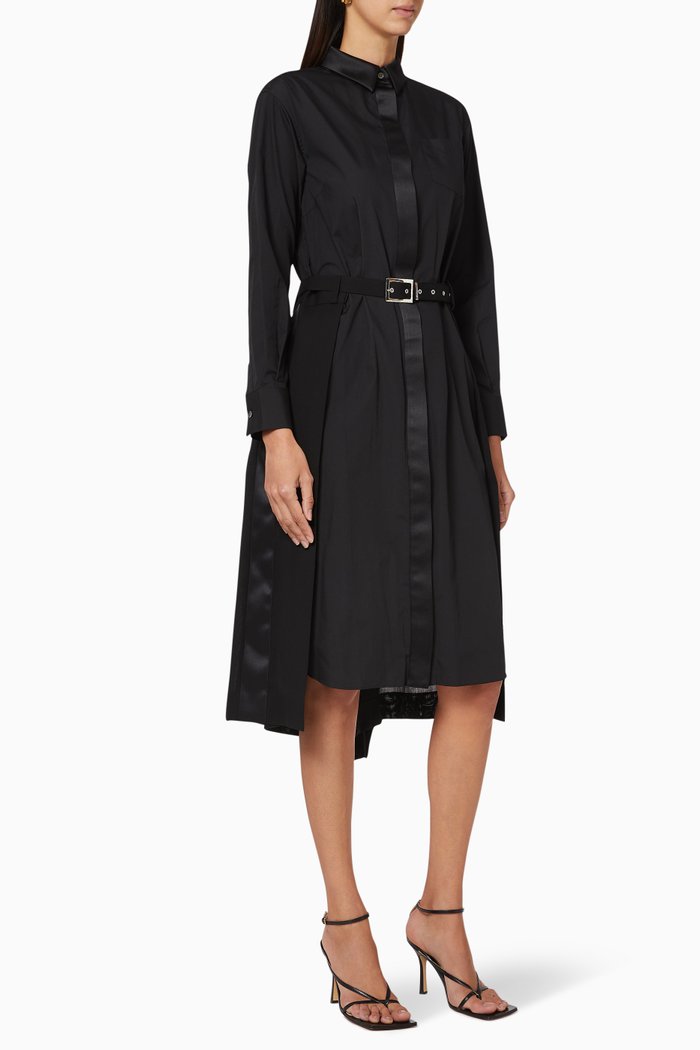 

Cotton Poplin Dress, Black