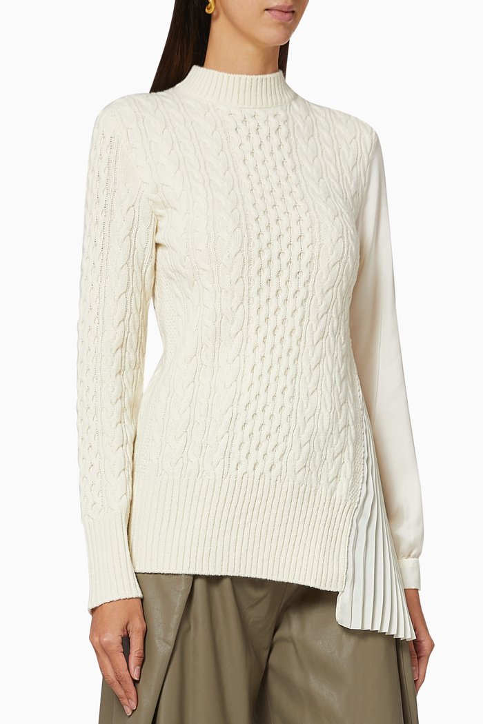

Patterned Wool Sweater, Neutral