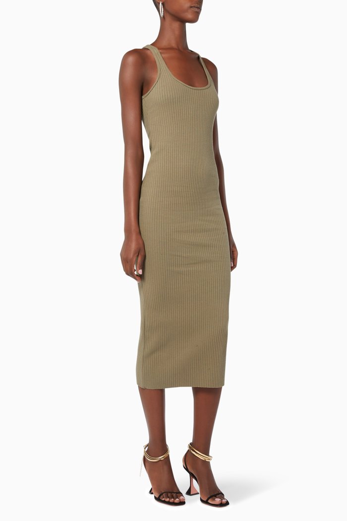 

Vital Rib Utilitarian Tank Dress, Brown
