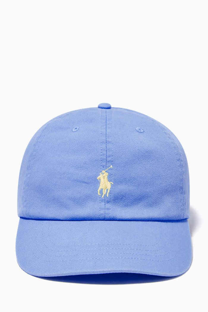 

Logo Embroidered Cap in Cotton, Blue