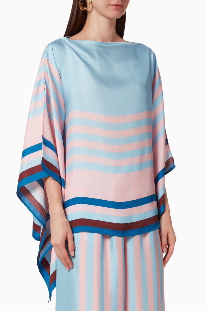 

Du Pré Scarf Silk Top, Multicolour