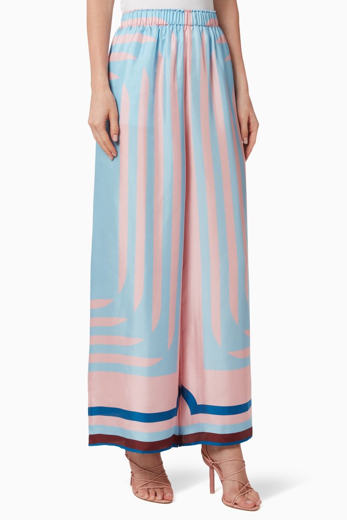 Du Pré Silk Pants, Multicolour