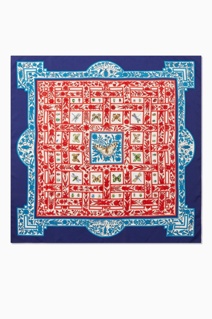 

Joyaux de L'été Carre Scarf 90 in Silk Twill, Multicolour