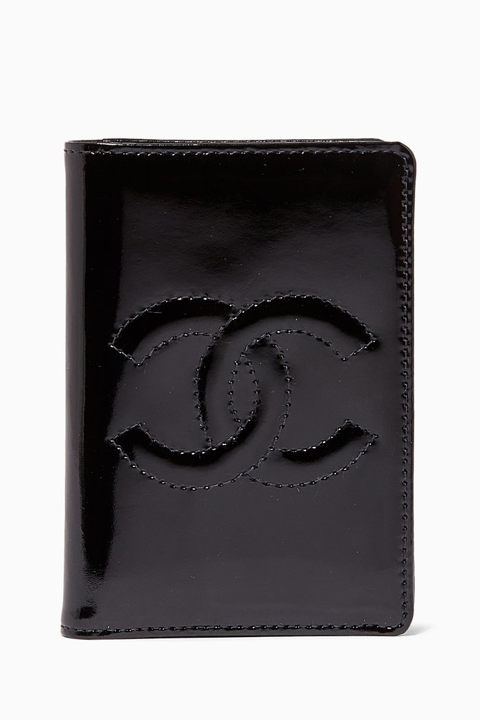 

CC Card Holder in Patent Leather, Black