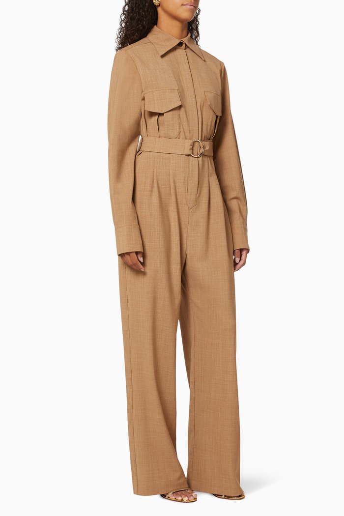 

Coda Virgin Wool Blend Jumpsuit, Neutral