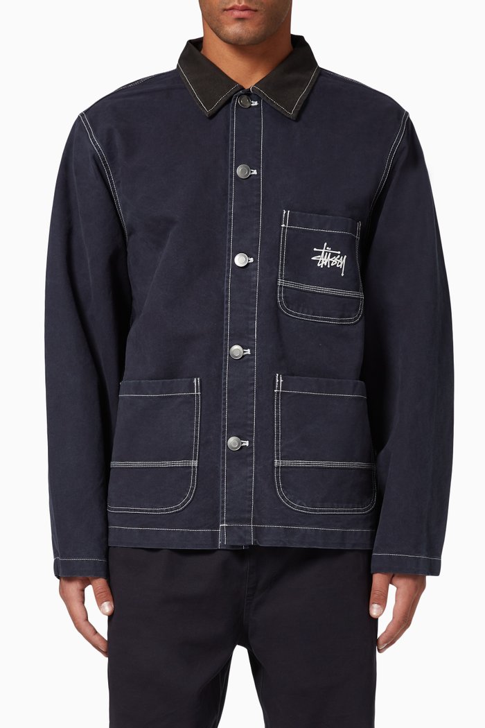 

Brushed Moleskin Chore Jacket, Blue