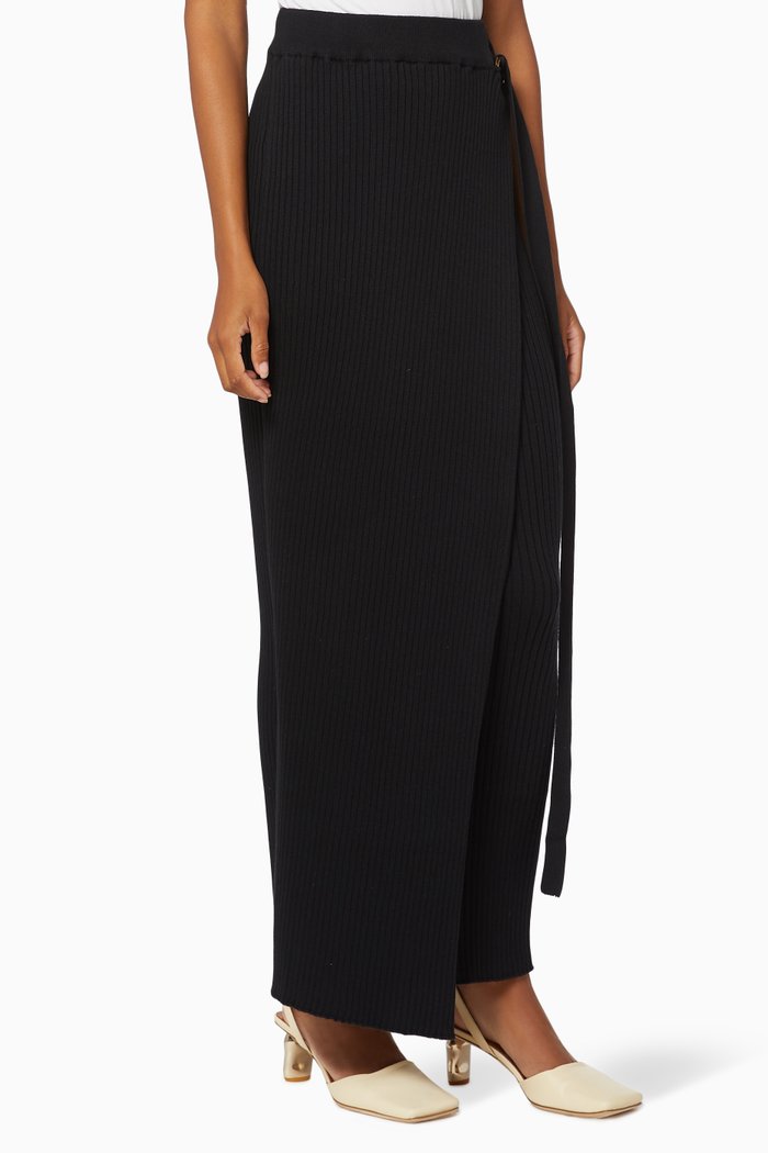 

Matilde Cotton Knit Skirt, Black