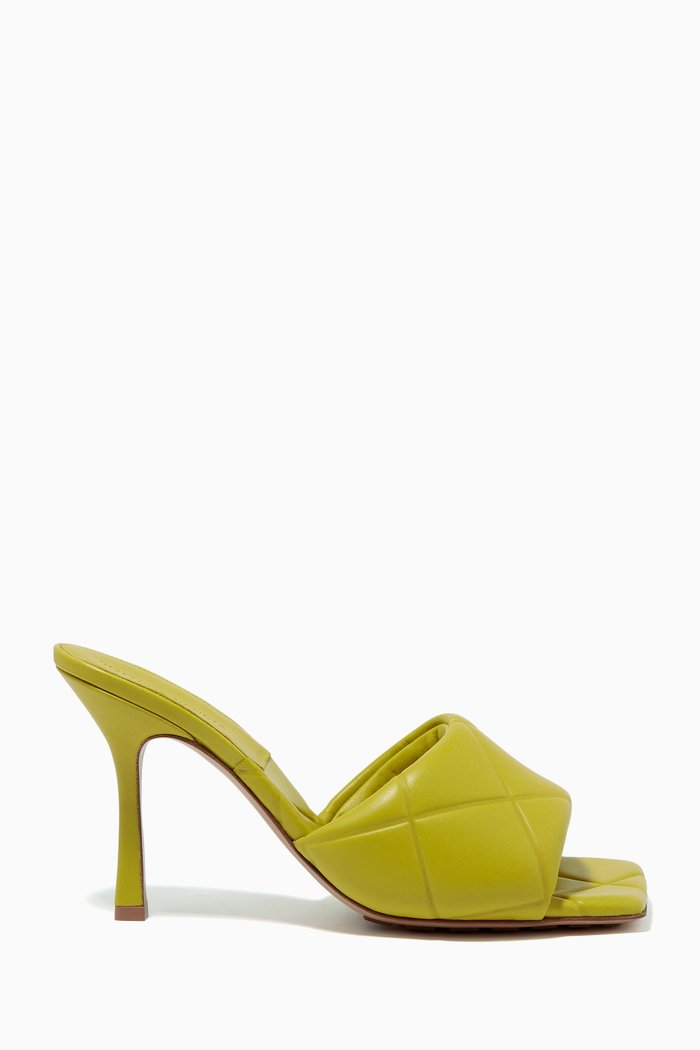 

Mule Sandals in Quilted Embossed Nappa, Green