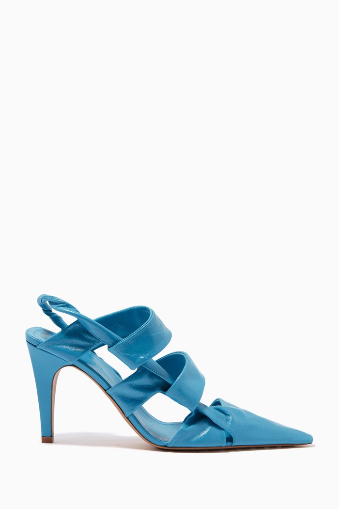 

The Point Slingback Pumps in Shiny Nappa, Blue