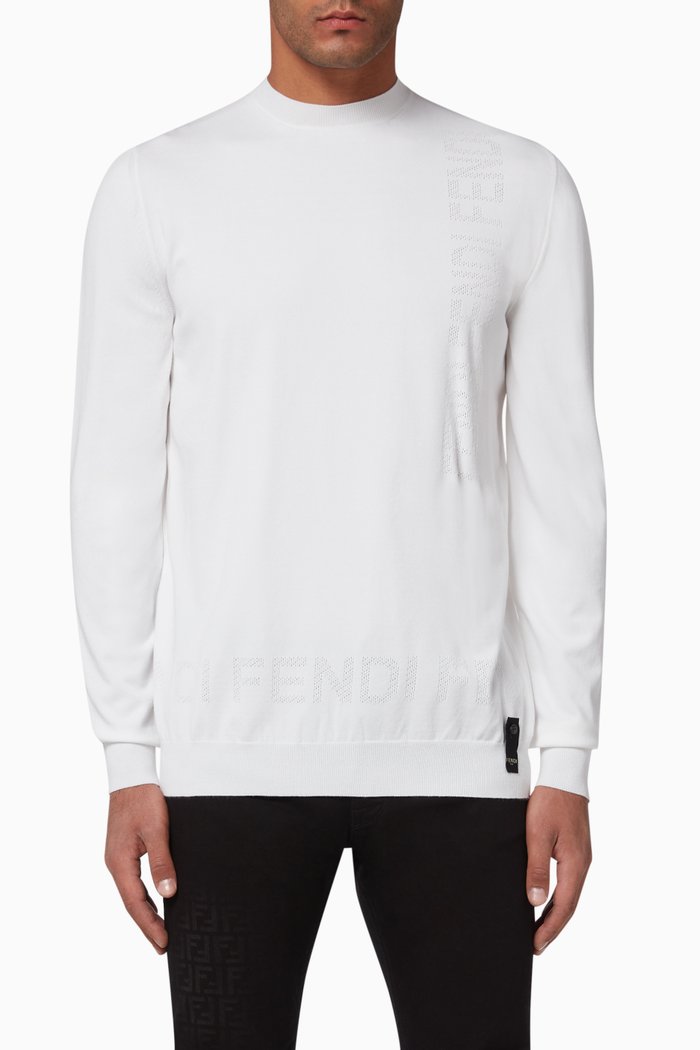 

Logo Wool Pullover, White