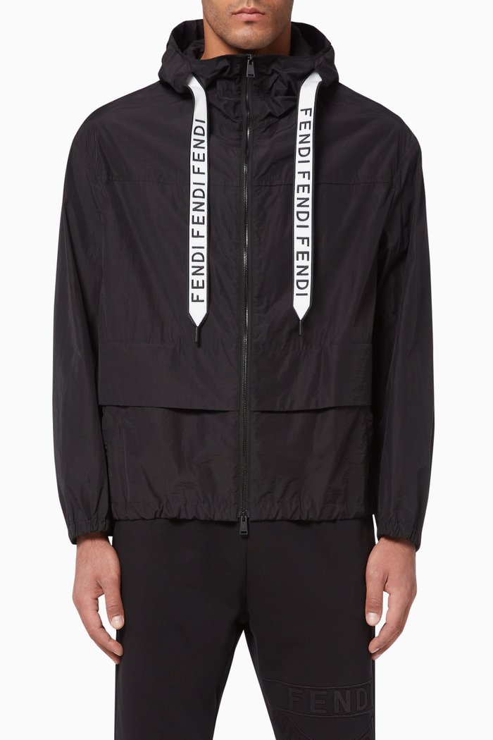 

Logo Technical Windbreaker, Black