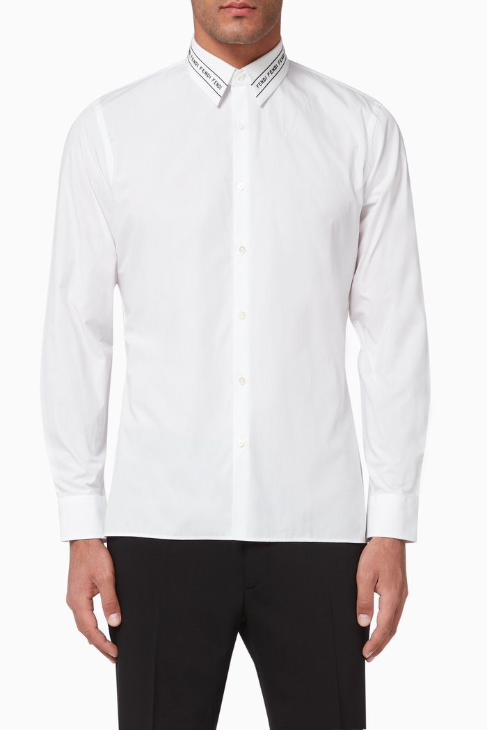 

Fendi Tape Cotton Shirt, White
