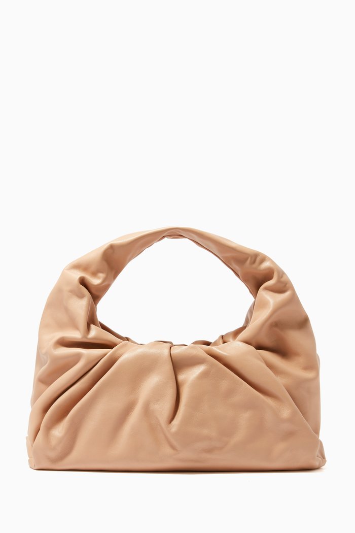 The Shoulder Pouch in Calfskin, Neutral