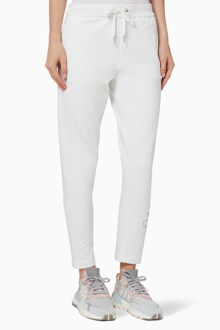

Logo Stretch Fleece Sweatpants, White