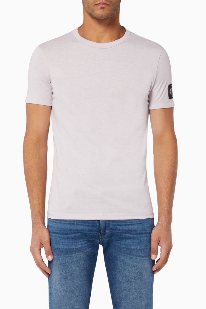 

Monogram Logo Badge Jersey T-Shirt, White